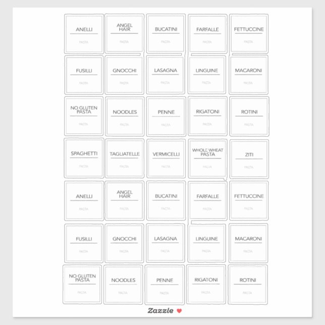 Pantry Labels Stickers  (Sheet)