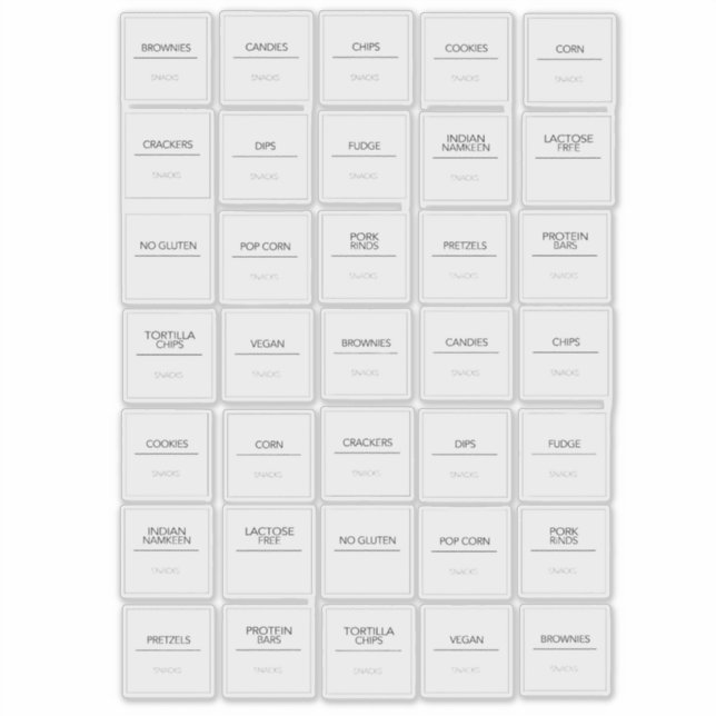 Pantry Labels Stickers (Front)