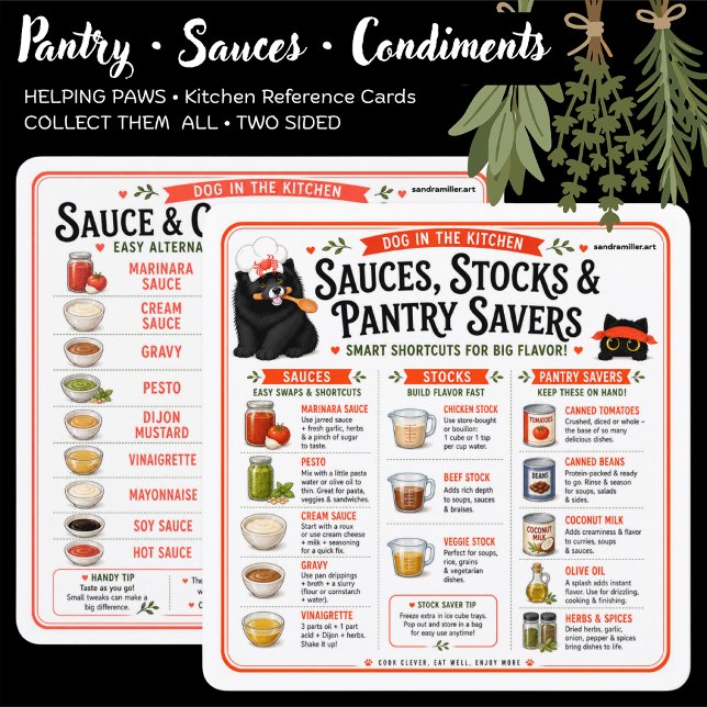PANTRY, SAUCE & CONDIMENTS • KITCHEN  REFERENCE  CARD (Creator Uploaded)