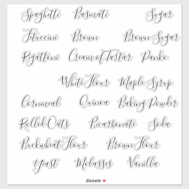 Pantry Storage Canister Labels (Sheet)