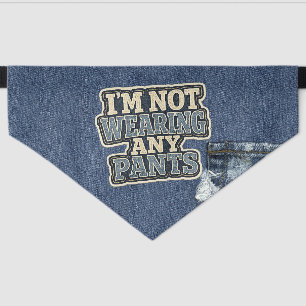 Pants are optional. Laughter is not. Pet Bandana Collar