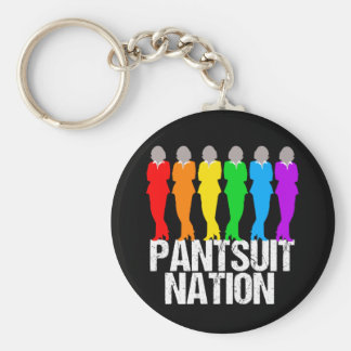 Pantsuit Nation Rainbow Women Keychain
