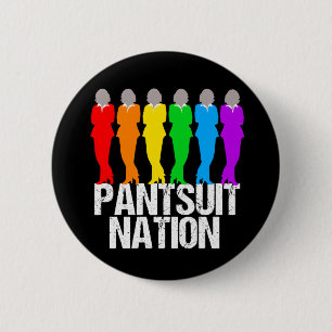 Pantsuit Nation Rainbow Women Pinback Button