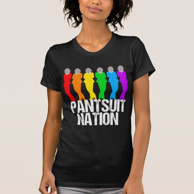 Pantsuit Nation Rainbow Women T-Shirt (Front)