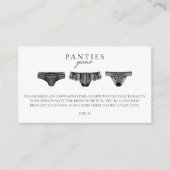 Panty Game Bridal Shower Bachelorette Lingerie Enclosure Card (Front)