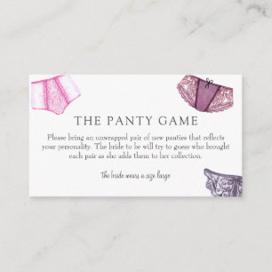 Panty Game Insert Card