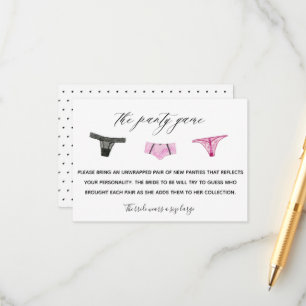 Panty Game Insert Card