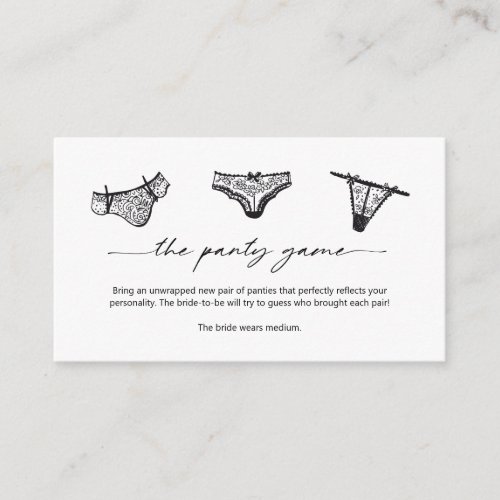 Panty Game Panties Please Insert Card
