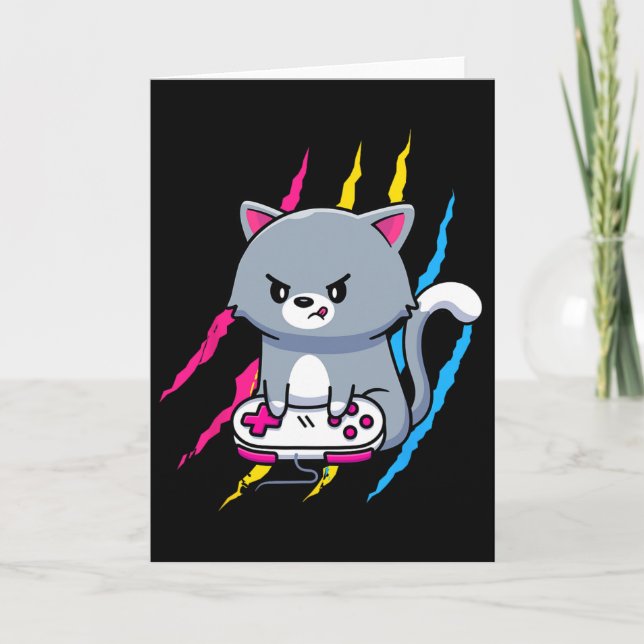 Panual Gaymer Geek Pride Lgbt Video Game Lover Gif Card (Front)