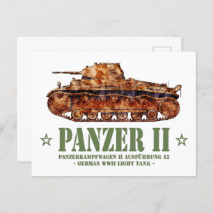 Panzer II A2 World War Two German Light Tank WWII Postcard