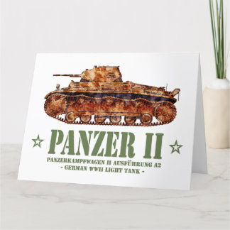 Panzer II A2 World War Two German Light Tank WWII Thank You Card