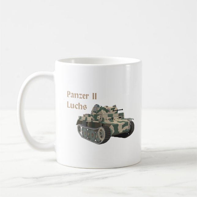 Panzer II Luchs German WW2 Battle Tank Coffee Mug (Left)