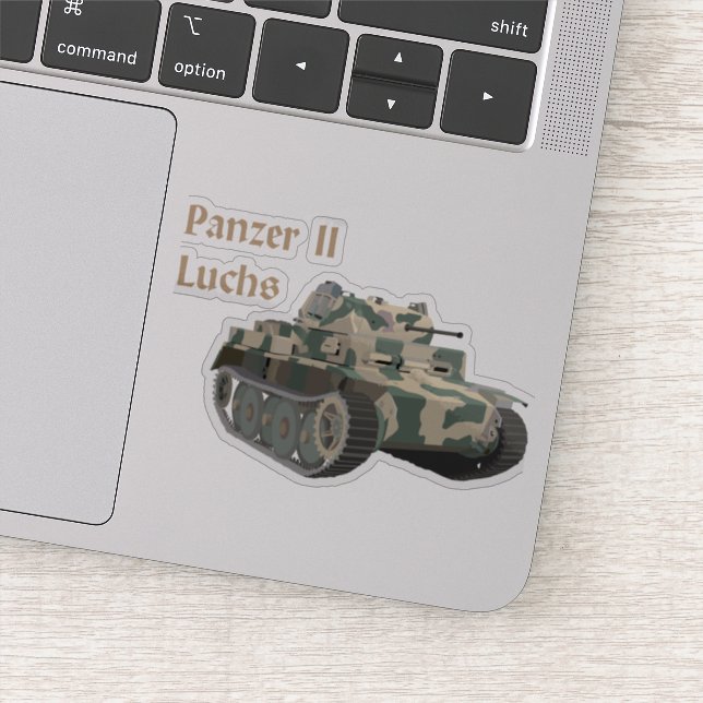 Panzer II Luchs German WW2 Battle Tank Sticker (Detail)