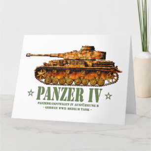 Panzer IV D World War Two German Medium Tank WWII Thank You Card