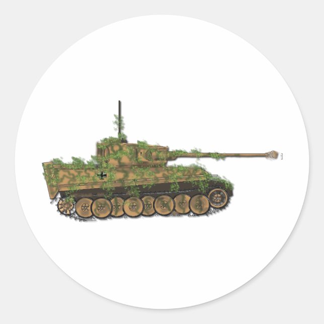Panzer VI Tiger89 Classic Round Sticker (Front)