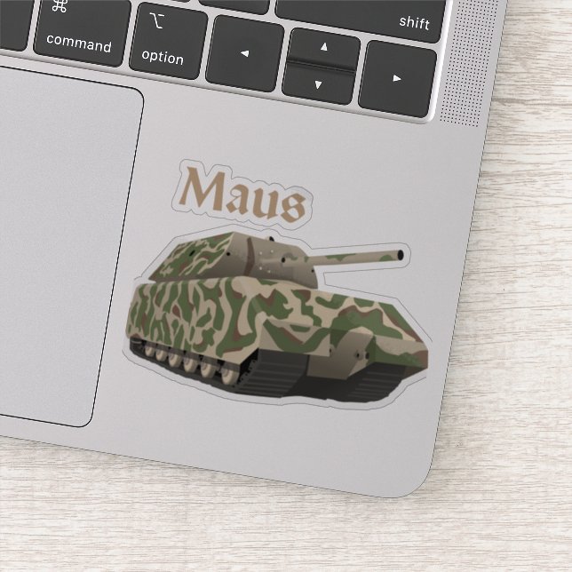 Panzer VIII Maus German WW2 Battle Tank Sticker (Detail)
