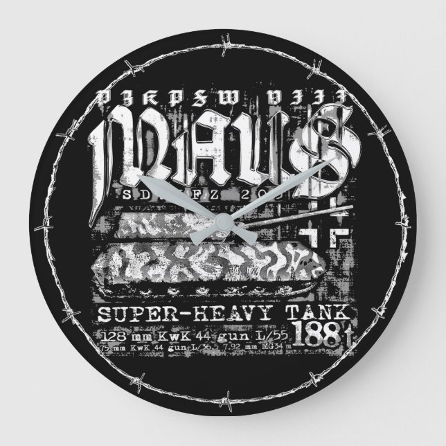 Panzer VIII Maus Large Clock (Front)
