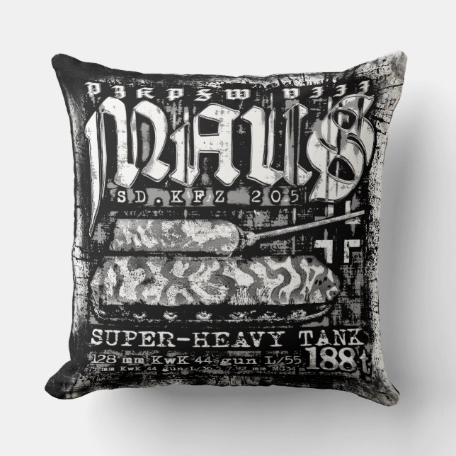 Panzer VIII Maus Throw Pillow (Front)