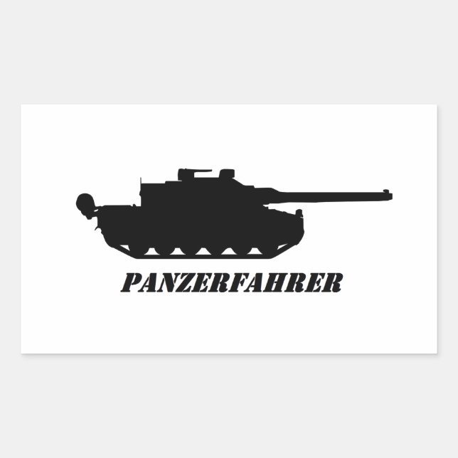panzerfahrer rectangular sticker (Front)