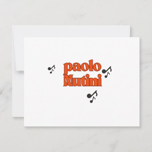 Paolo Nutini with Music RSVP Card