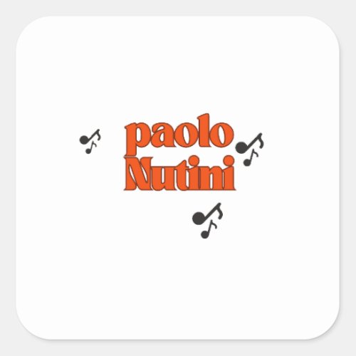 Paolo Nutini with Music Square Sticker