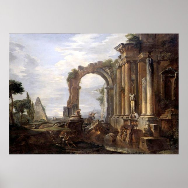 Paolo Panini Capriccio of Classical Ruins Poster (Front)