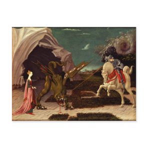PAOLO UCCELLO - Saint George and the Dragon 1470 Postcard
