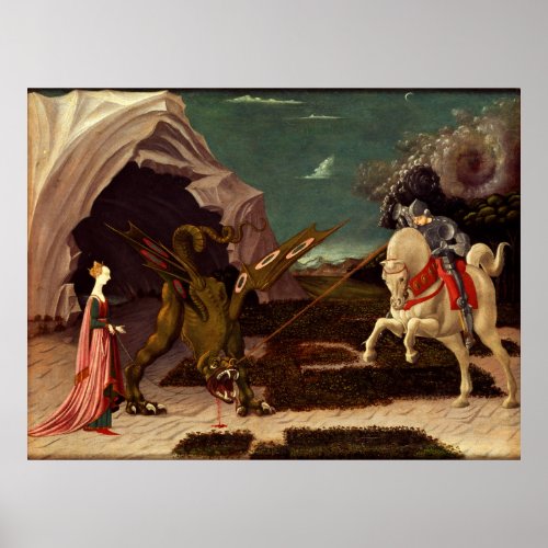 PAOLO UCCELLO _ Saint George and the dragon 1470 Poster