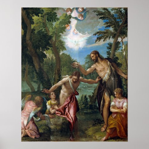 Paolo Veronese The Baptism of Christ Poster