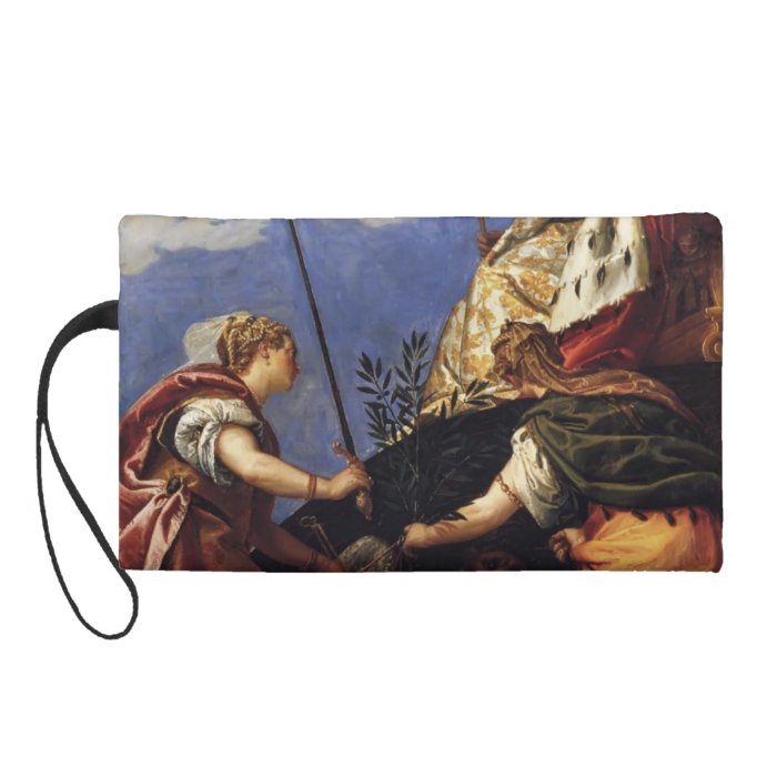 Paolo Veronese  Venetia between Justitia and Pax Wristlet Clutches