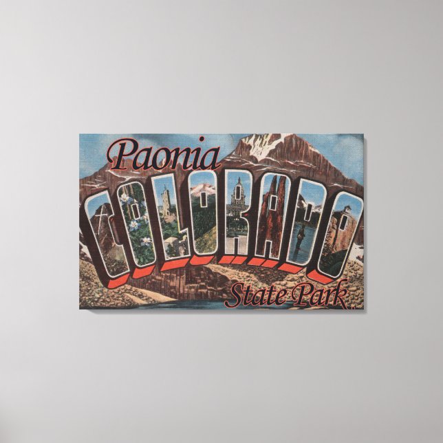 Paonia State Park, Colorado - Large Letter Scene Canvas Print (Front)