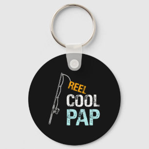 Pap Gift From Granddaughter Grandson Reel Cool Pap Keychain