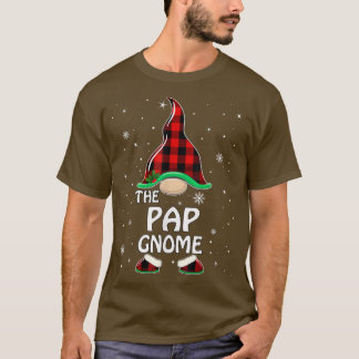 Pap Gnome Buffalo Plaid Matching Family Christmas T-Shirt
