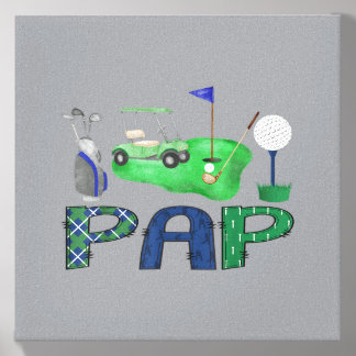 Pap Of The Birthday Boy Hole In One Golf Sport Canvas Photo Tile
