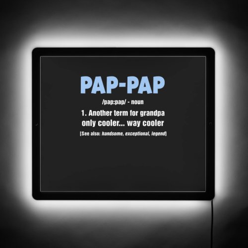 Pap Pap Gifts Grandpa Fathers Day Pap_Pap Tee  LED Sign