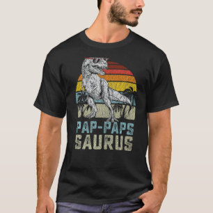 Pap Papssaurus Rex Dinosaur Pap Paps Saurus Family T-Shirt