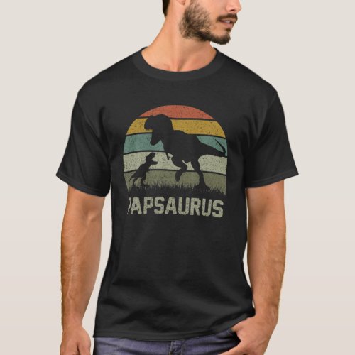 Pap Saurus T Rex Dinosaur Papsaurus Family Matchin T_Shirt