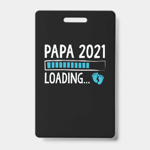 Papa 2021 Loading Pregnancy Announcement Badge