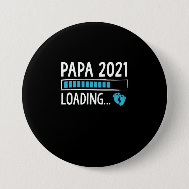 Papa 2021 Loading Pregnancy Announcement Button (Front)