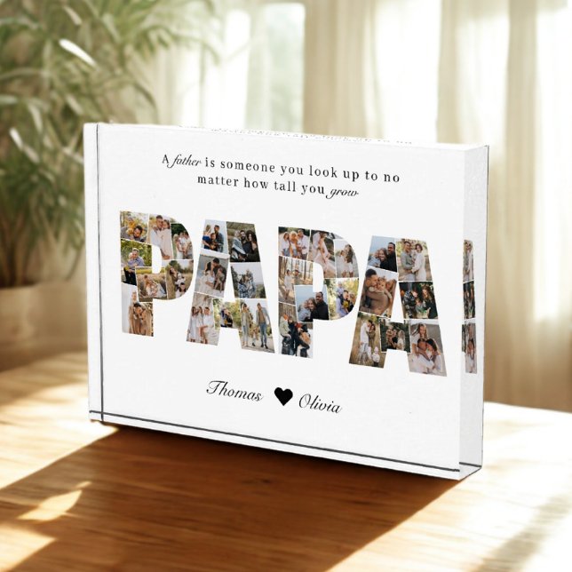 Papa 28 Photo Collage Keepsake for Dad or Grandpa (Creator Uploaded)