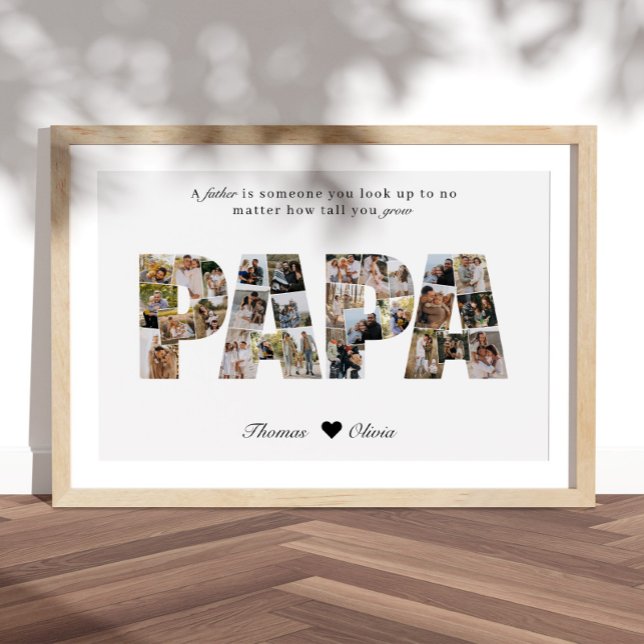 Papa 28 Photo Collage Keepsake for Dad or Grandpa Poster (Creator Uploaded)