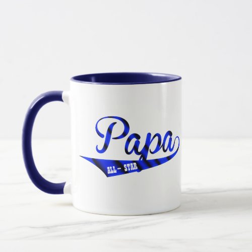 papa all star design fathers day gift idea coffee mug