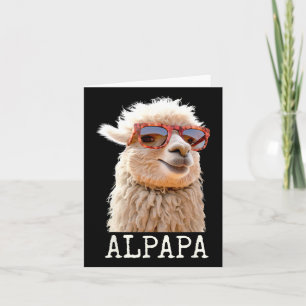 Papa Alpapa Lama Daddy Cute Alpaca Dad Fathers Day Card