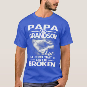 Papa and Grandson A Bondhat Cant Be Broken family T-Shirt