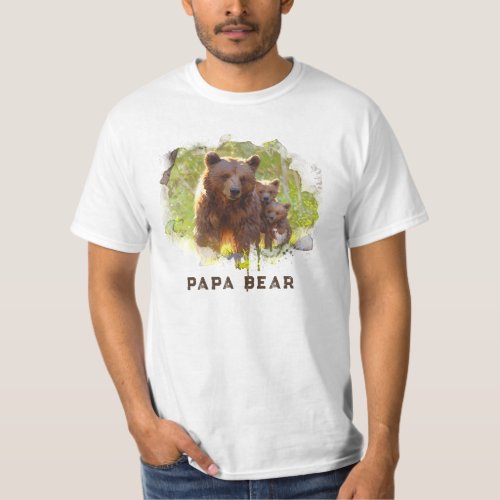  PAPA BEAR 2 Cubs Art Fathers Day Gift AP86 T_Shirt