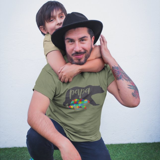 Papa Bear Autism Bear Cub T-Shirt (Creator Uploaded)