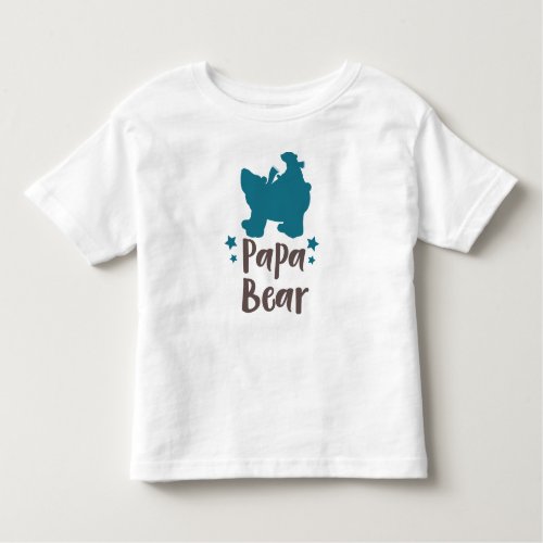 Papa Bear Bear Cub Cute Bear Little Bear Stars Toddler T_shirt