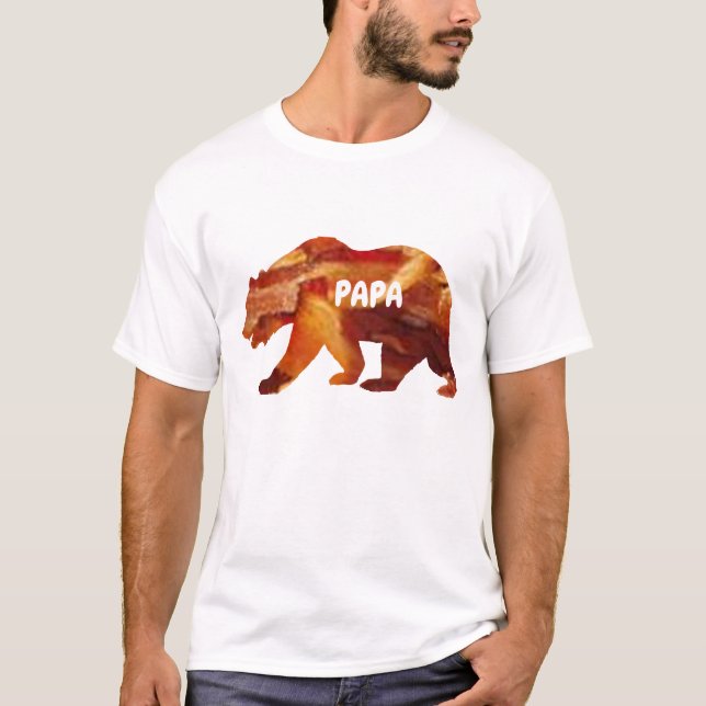 Papa Bear Beer Bacon Shirt - Funny Men's Tee! (Front)