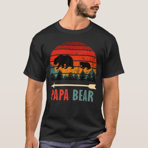 papa bear best gift for fathers day and birthday T_Shirt