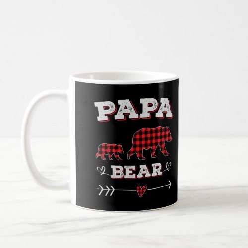 Papa Bear Christmas Pajama Red Plaid Buffalo Famil Coffee Mug
